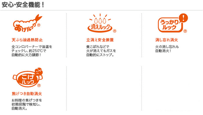 搭載機能一覧安心安全機能！