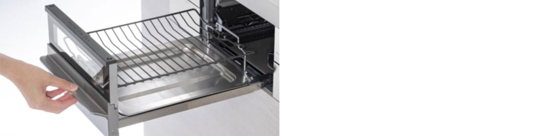 スムーズスライドレール式グリル