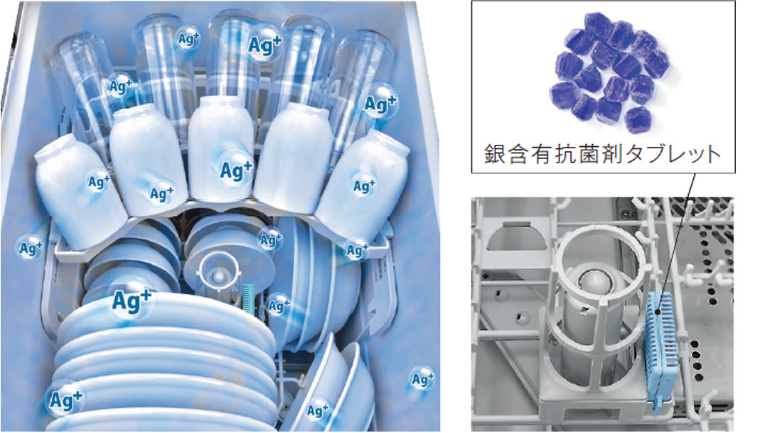 銀イオンの除菌効果で清潔長続きの「銀イオンカートリッジ」