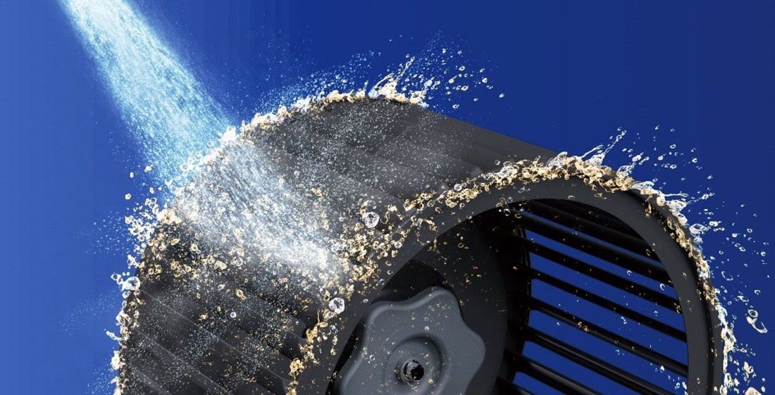 自動洗浄で、10年間ファンのお掃除不要