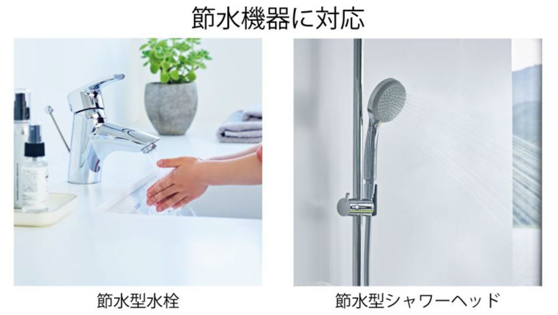 節水機器に対応