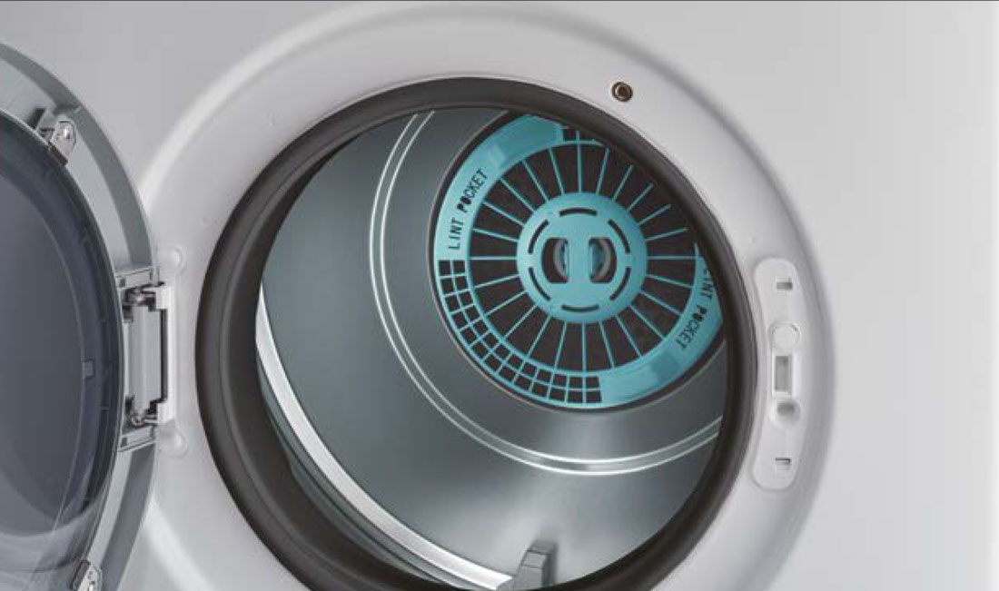 糸くずフィルターはドラム内に