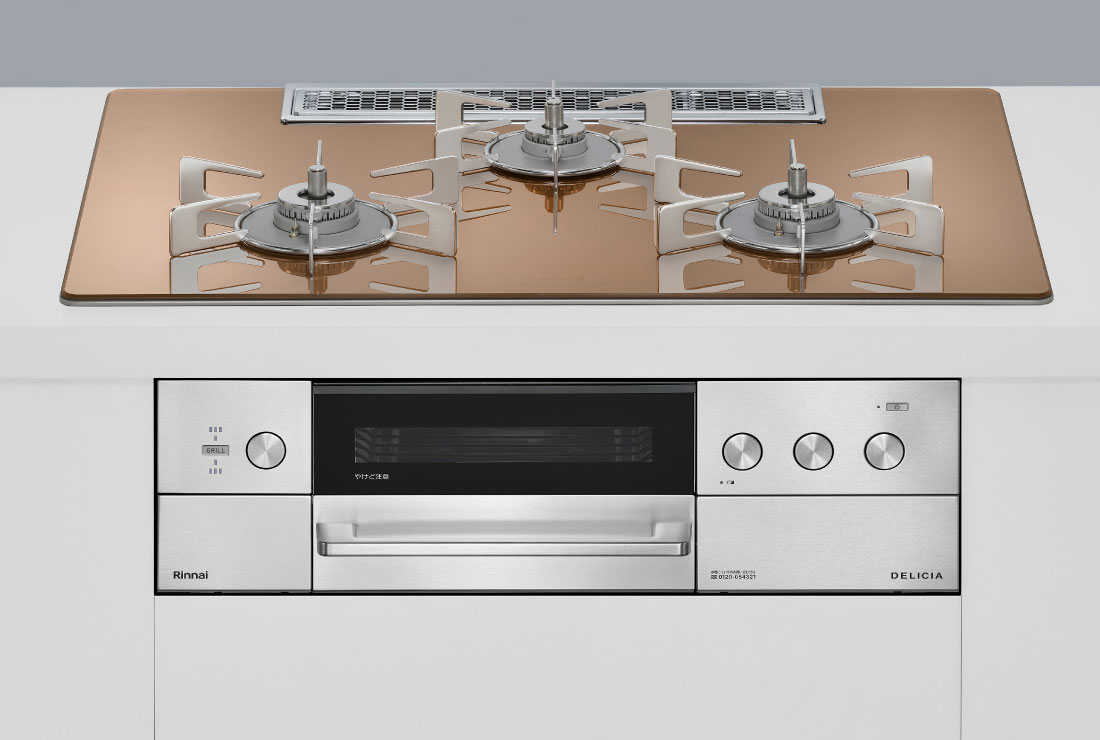 RINNNAI リンナイ ガスビルトインコンロ DELICIA デリシア スパークリングカッパー