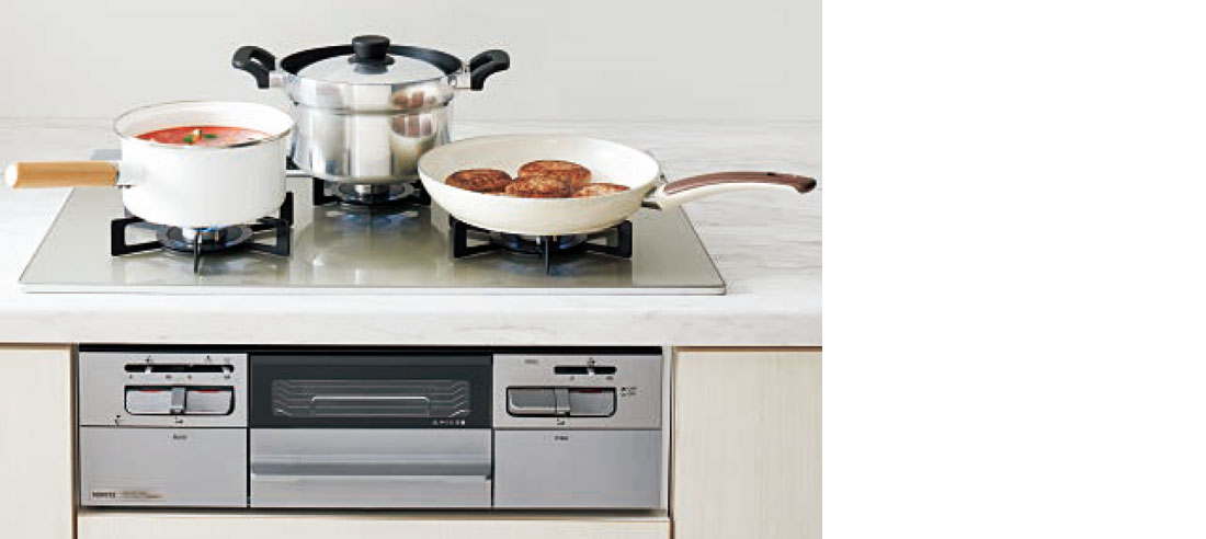 同時調理もスマートに！