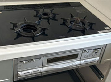 施工前のビルトインコンロ