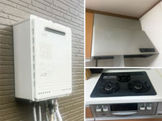 東京都町田市 給湯器・レンジフード・ビルトインコンロ交換 施工前