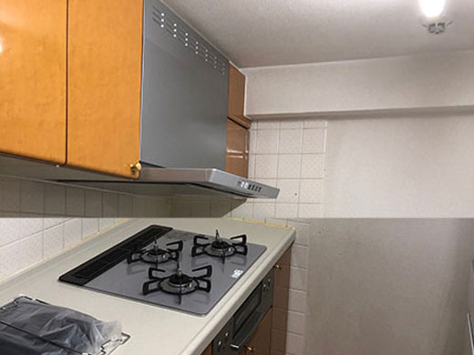高津区周辺 レンジフード・ビルトインコンロ交換 施工後