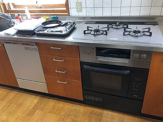 逗子市 ビルトインコンロ・オーブン・食洗機交換< 施工後