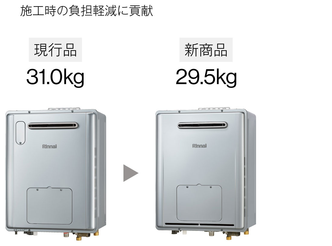 軽量化により施工性向上